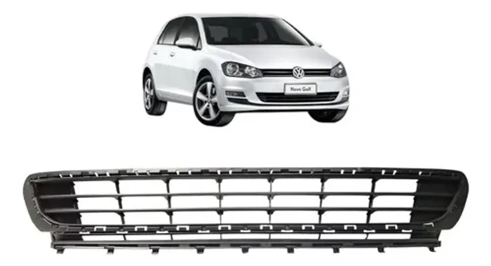 Grade Inferior Parachoque Dianteiro Golf 2013 A 2017 Preto