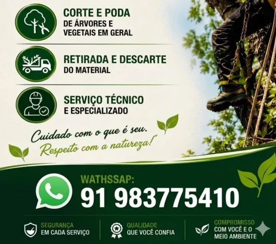 Corte, poda e retirada de Árvores e vegetais em geral .