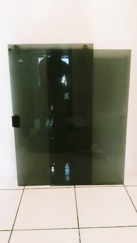 Janela de vidro fumê de um por um fixa e móvel