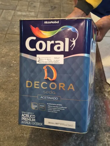 OPORTUNIDADE Lacrada Galão 18L Tinta Coral Decora Seda Acetinado Pérola