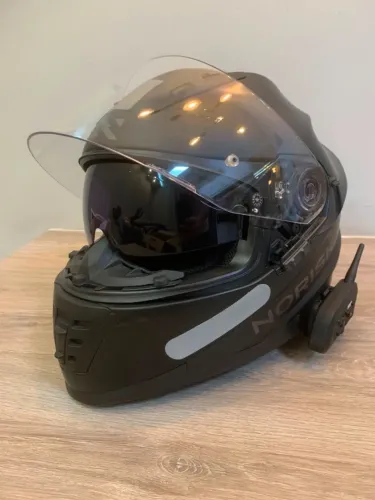 Capacete Norisk Ff302 Grand Prix Germany + Intercomunicador EJEAS V6
