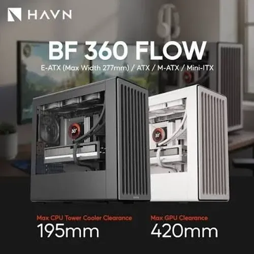 Gabinete HAVN BF 360 Flow preto - novo lacrado na caixa