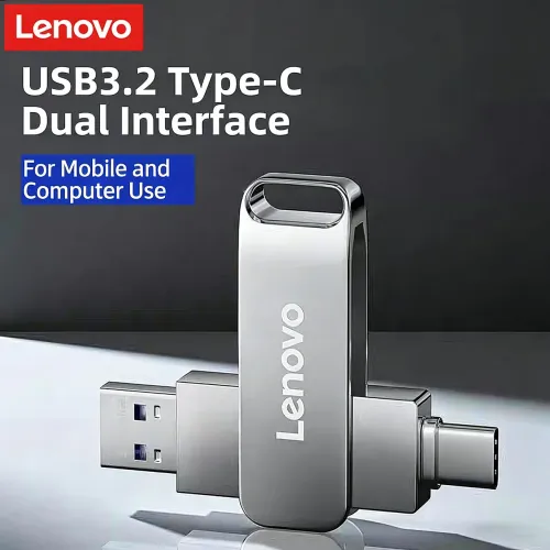 Incrível!!! Pen drive Lenovo 256 GB dupla interface Alta velocidade.