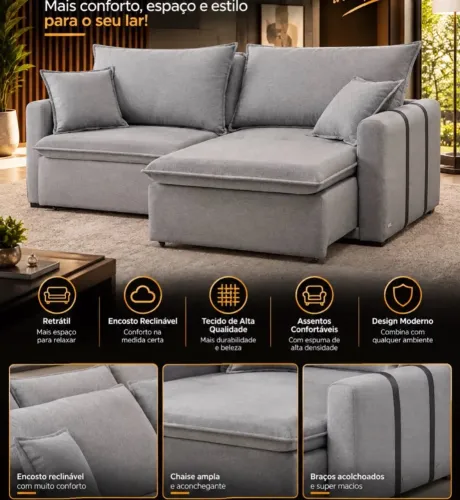 Sofá cama retrátil 2 metros / NOVO / entregamos 