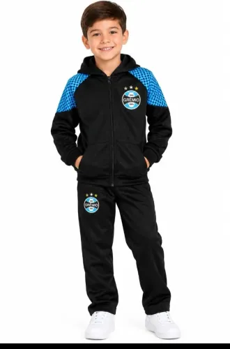 Conjunto Agasalho infantil Gremio Tricolor Gaúcho Abrigo Juvenil 