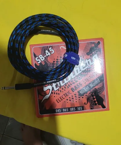 Cabo para instrumento Santo Angelo P10 Reforçado em Nylon e encordamento para Baixo 