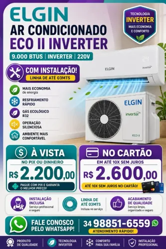 Ar condicionado instalado na sua casa
