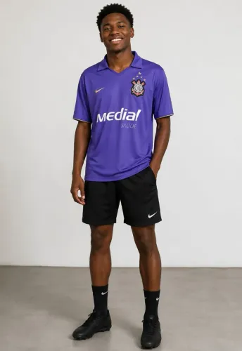 Camisa Corinthians Nike Roxa 2008 Medial Futebol