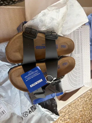 Birkenstock Arizona BS preta nova com etiqueta