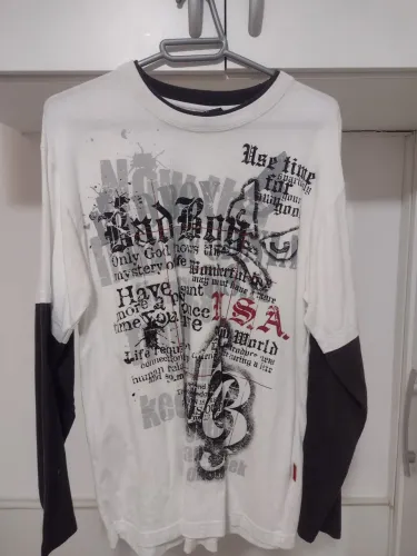 Camisetas manga longa masculina, tamanho G