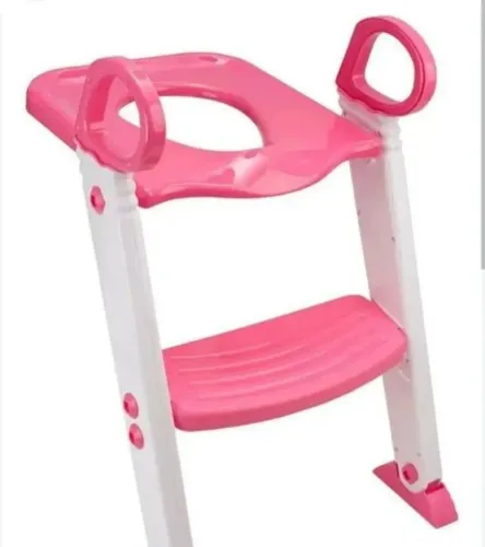 Assento redutor cor rosa com escada