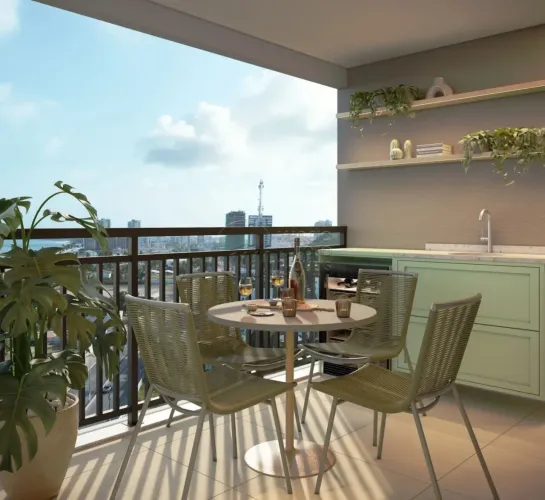 Apartamento com 3 Quartos e Varanda em Andar Alto à venda no Mood Jacarecica na Torre A