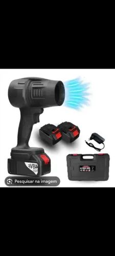Soprador Turbo Sem Fio Storm Turbine Fan + 2 Baterias + Maleta
