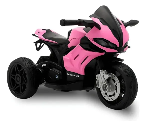 Mini Moto Elétrica Infantil Brinq Kids Rosa