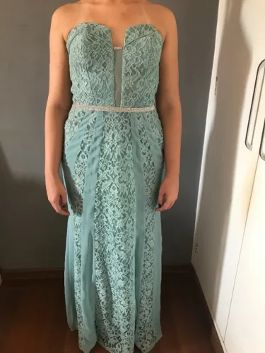 Vestido Longo De Festa Tomara Que Caia Em Renda Marcia Mello