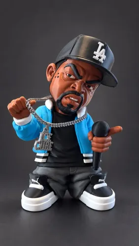 Ice Cube Boneco 3D Colecionável | Rapper Hip Hop NWA