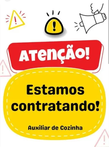Estamos contratando, auxiliar de cozinha , pizzaria