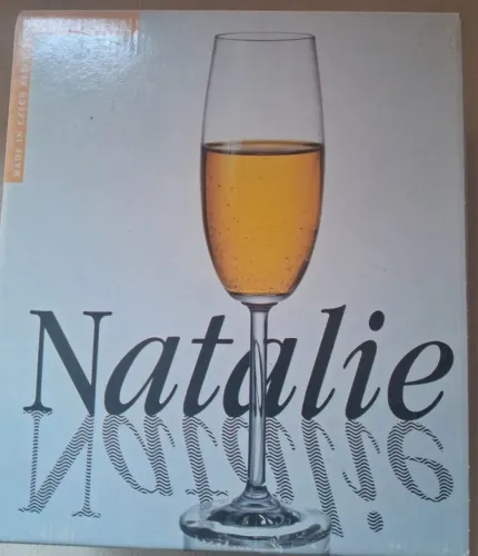 JOGO DE 06 TAÇAS DE CRISTAL 190 ML CHAMPAGNE NATALIE BOHEMIA