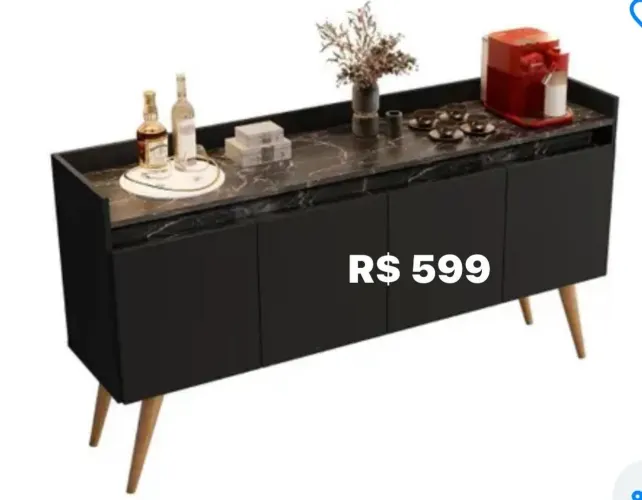 Buffet Preto Pronta Entrega Novo 