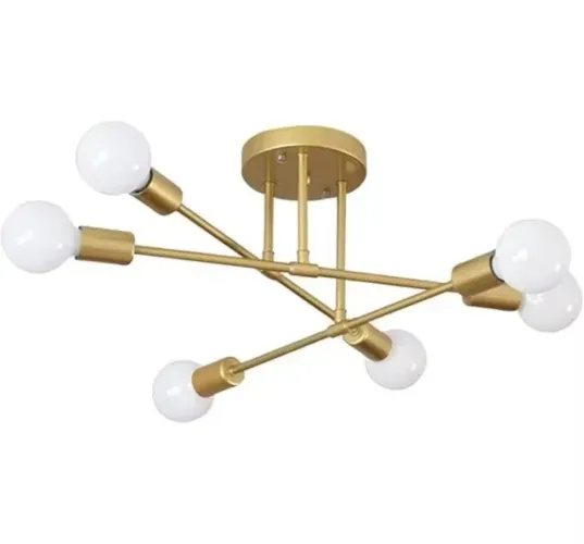 Lustre dourado (sem as lâmpadas)