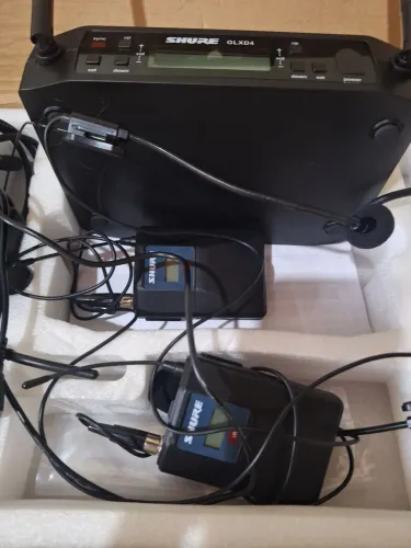 Microfone Shure sem fio duplo headset