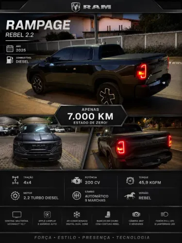 Ram Rampage Rebel 2.2 TB CD 4X4 Diesel Aut. 2025