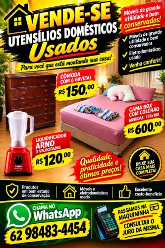 Vendo utensílios usados