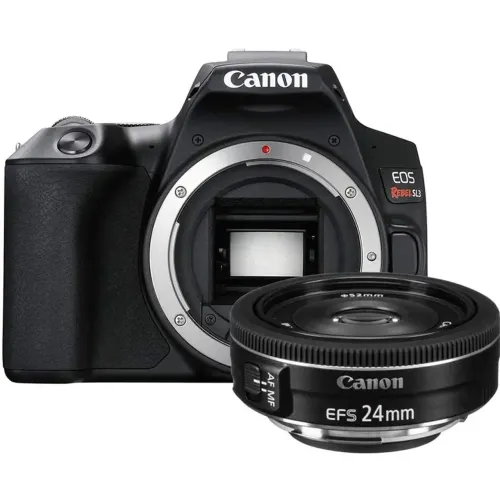 Câmera Canon EOS SL3 + Lente Canon EF-S 24mm + 2 Baterias Originais + Cartão SanDisk 64GB