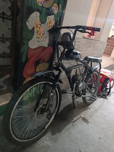 Bicicleta Motorizada 80cc Preta
