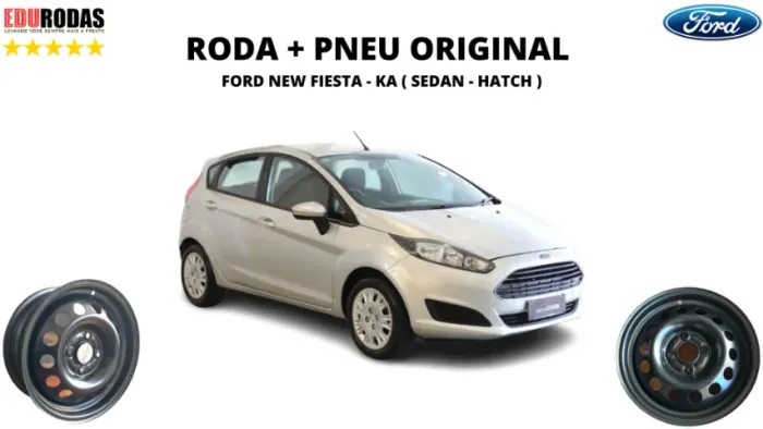 Ford New Fiesta Roda Ferro Original + Pneu S/Novo = R:15