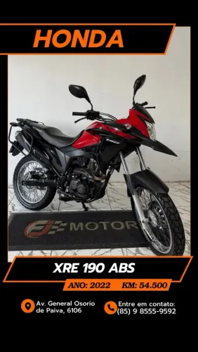 Honda xre 190 ano 2022, Extra aceitamos cartões e financiamento bancário