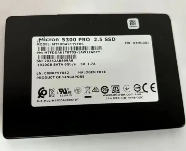 Ssd 1Tb micron pn: MTFDDAK1T0MBF-1AN12ABYY