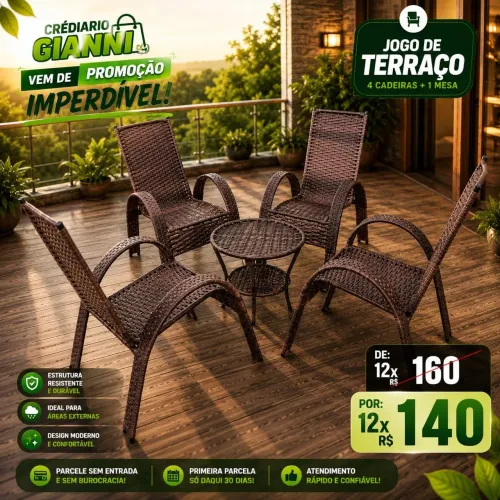 JOGO DE TERRAÇO CREDIÁRIO