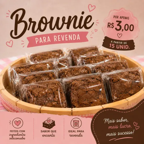 brownie recheado para revenda, fortaleza e caucaia.