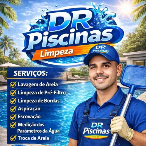 Limpeza e manutenção de piscina.