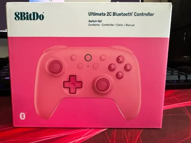 Controle 8bitdo Ultimate 2c Nintendo Switch 1 & 2 Rosa