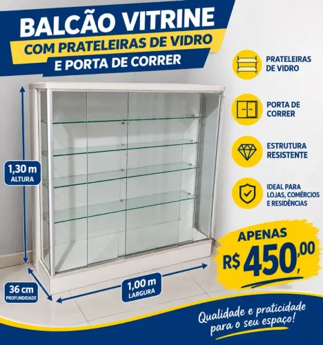 Vendo balcão vitrine semi novo