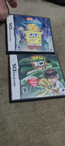 2 jogos de ds Bob sponge e Ben 10