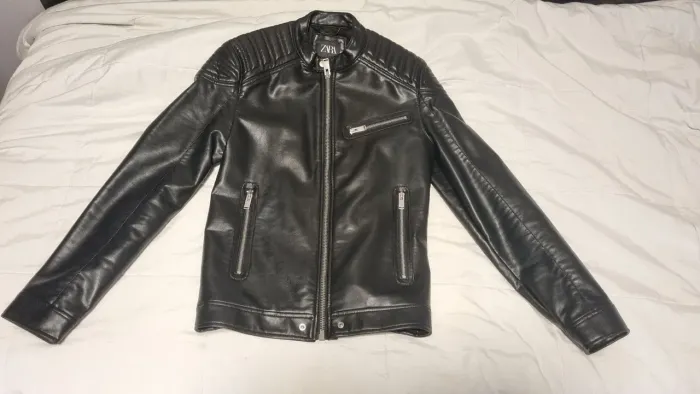 Jaqueta de Couro Sintético PU Zara Tam. M