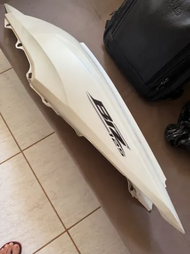 Carenagem Original lateral Biz Branco pérola