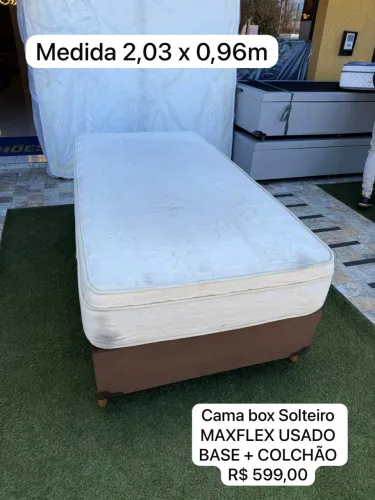 Cama Box de solteiro MAXFLEX USADO - ENTREGAMOS