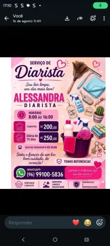 Trabalho de diarista