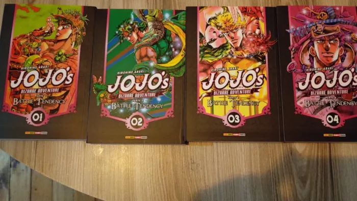 Coleção completa volumes 1 ao 4 mangá Jojo?s Bizarre Adventure Battle Tendency