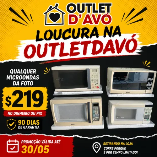 Microondas em promoção com garantia 
