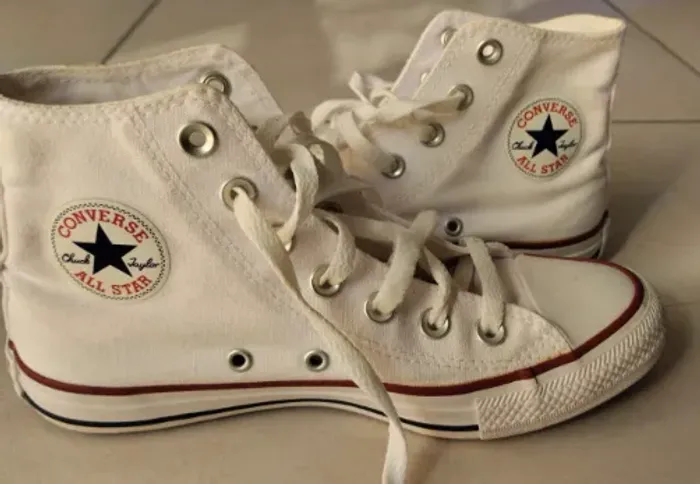 Tênis Converse All Star Cano Médio Branco - Tam. 34 Usado