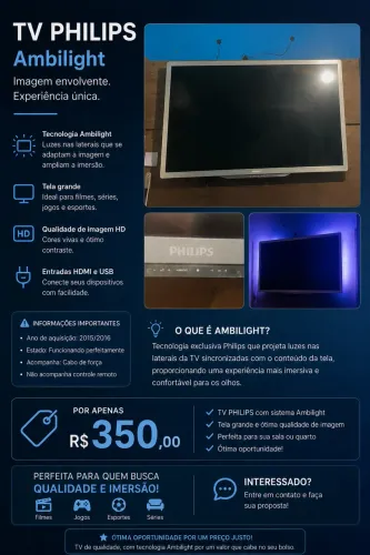 Tv Philips 50 polegadas