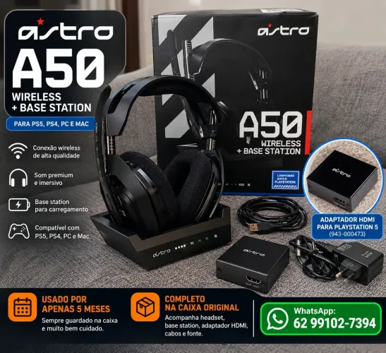 Astro A50 Wireless + Base Station + Adaptador HDMI PS5