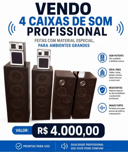 Vendo caixas de som profissional