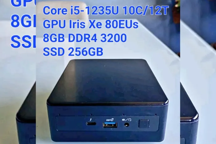 Mini PC I5-1235u 10C/12T Iris Xe Ram 8gb Ssd 256gb