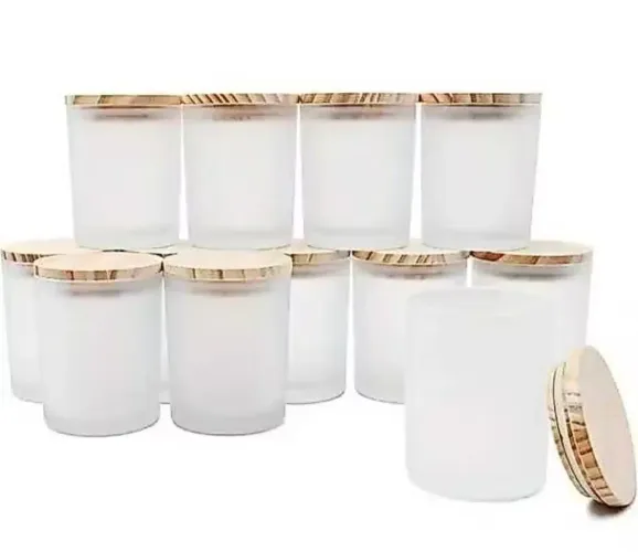 Kit 3 potes foscos para velas aromáticas
